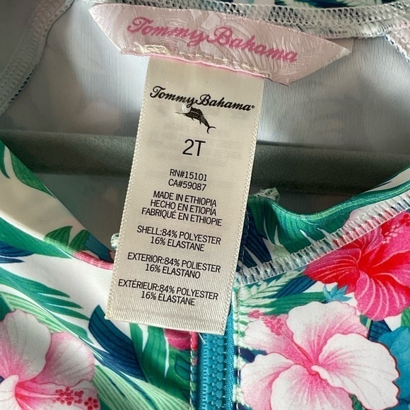 TOMMY Bahamas One Piece Swimsuit Sz 2T - Picture 4 of 4